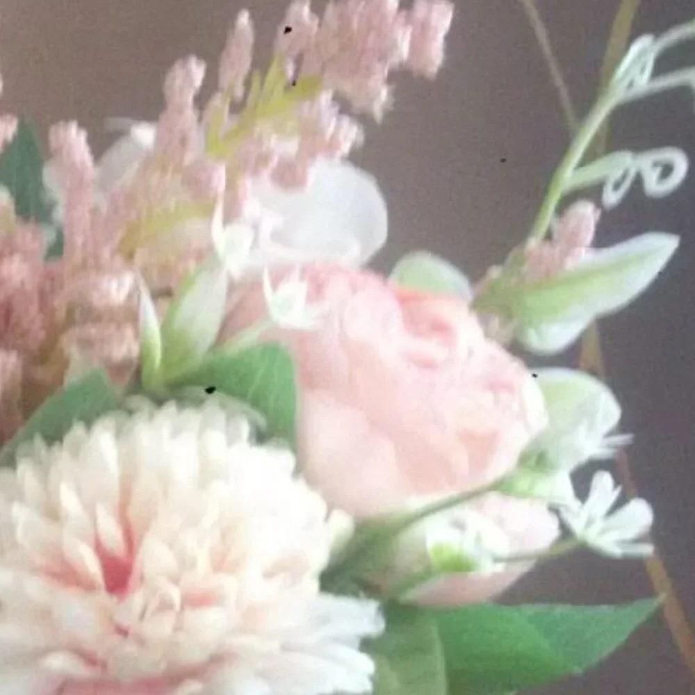Handmade Pink Flowers Arrangement With Vase Home Office Kitchen Baby Room Decor